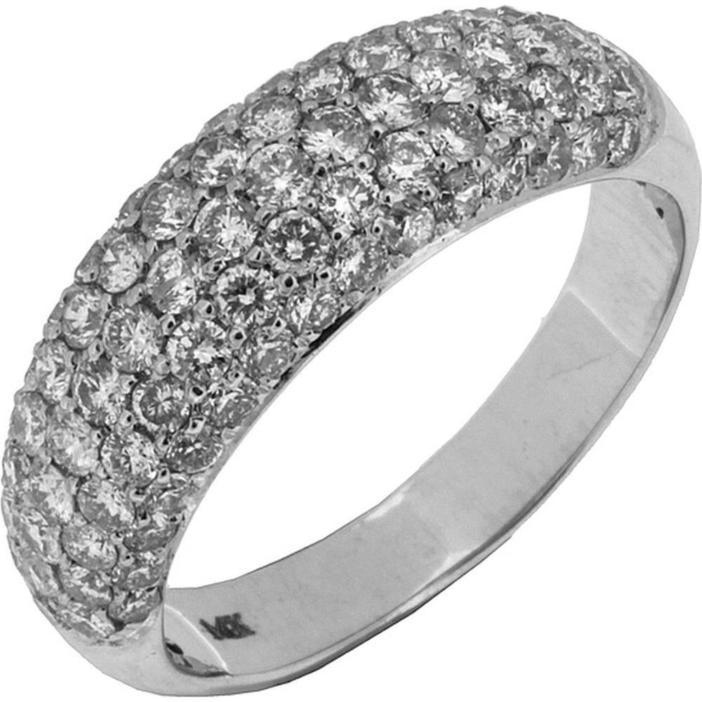 Royal 14K White Gold Diamond Wedding Band - Timeless Symbol of Love