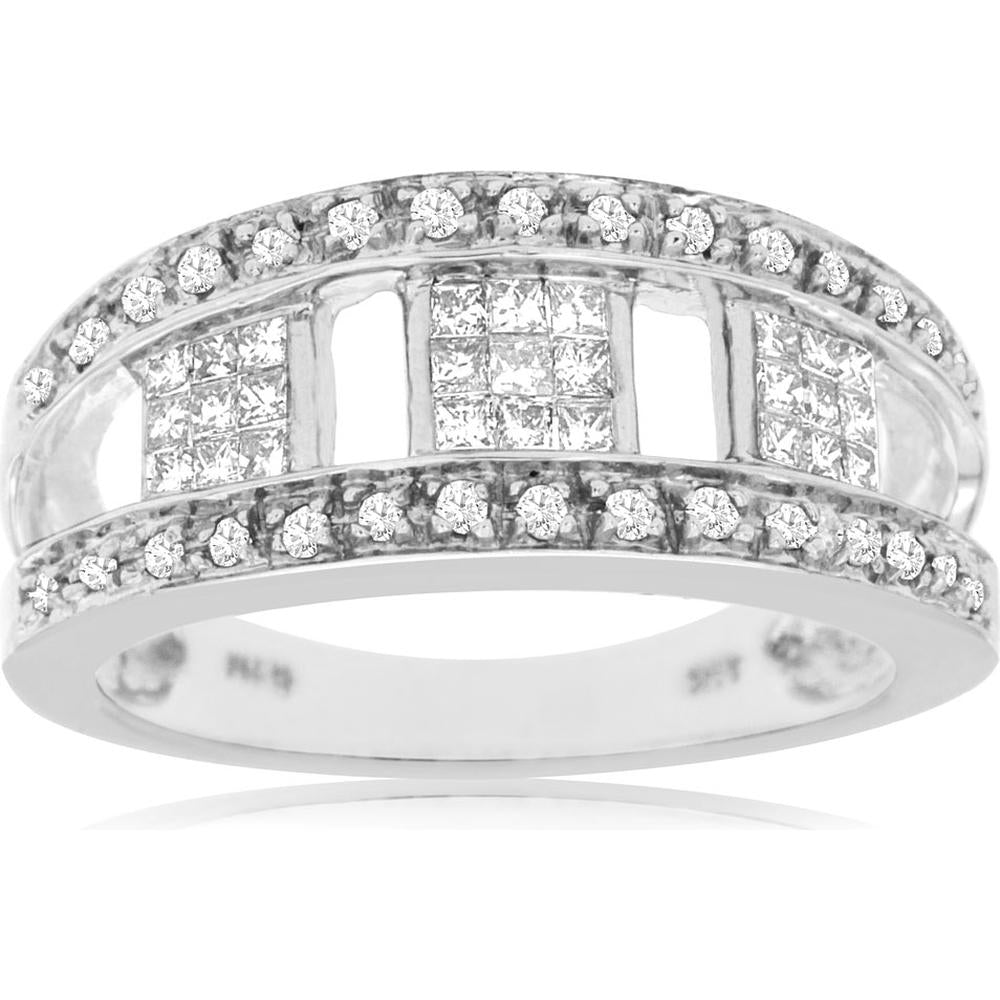 Royal 14K White Gold Diamond Wedding Ring - 0.50 Carat Total Diamond Weight