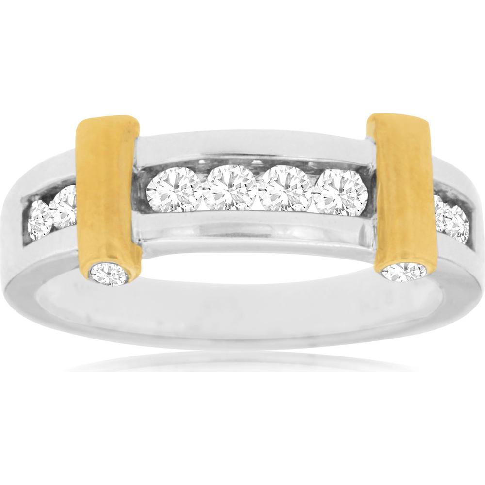 Royal 14K White Gold Diamond Wedding Ring - 0.50 Carat Total Diamond Weight