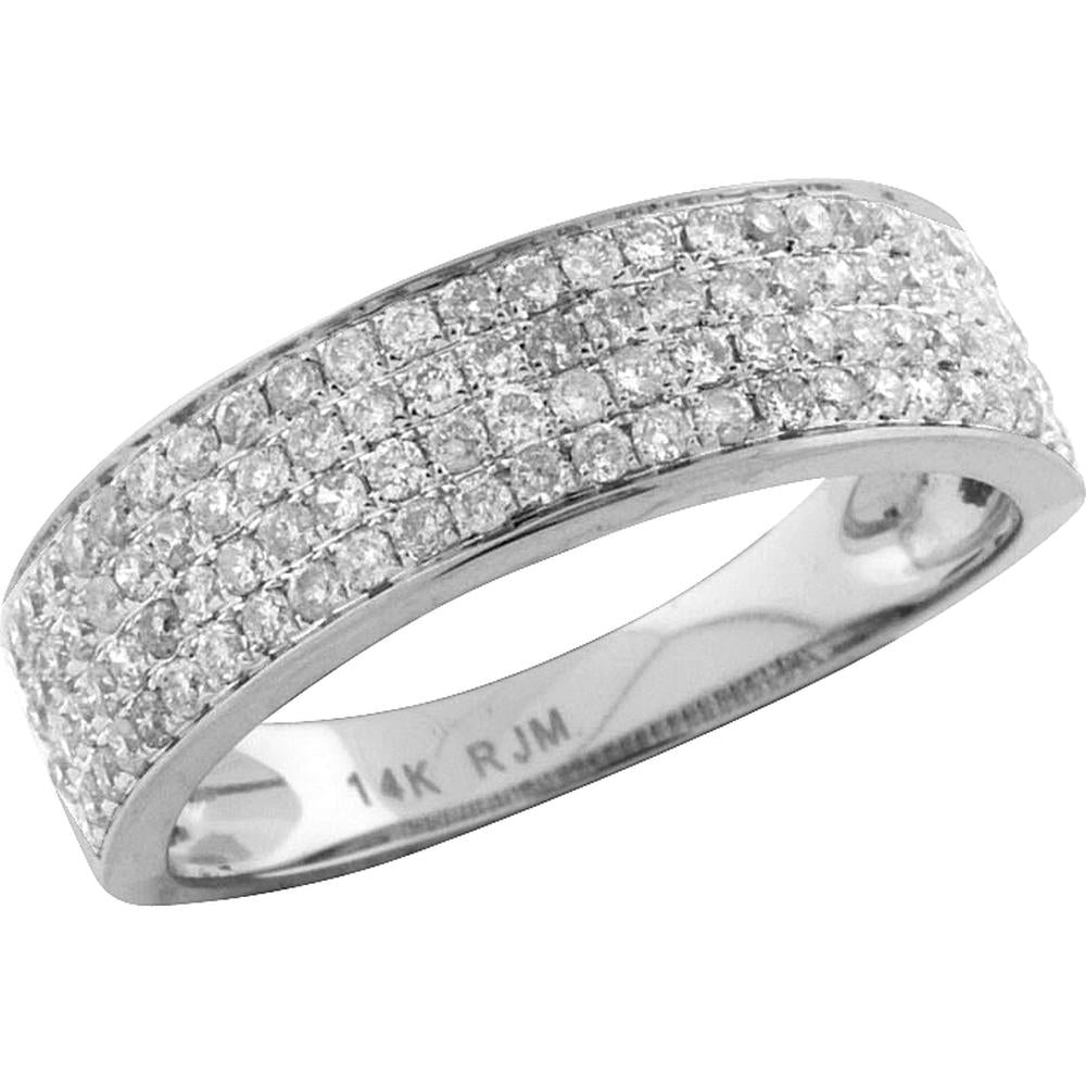 Royal 14K White Gold Diamond Wedding Ring - 0.66 Carat Round Diamond