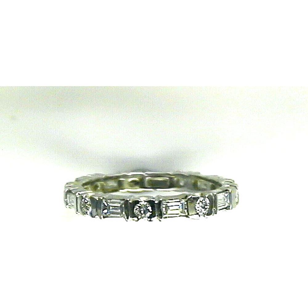 Royal 14K White Gold Diamond Wedding Ring - 1.30 Carat Total Diamond Weight