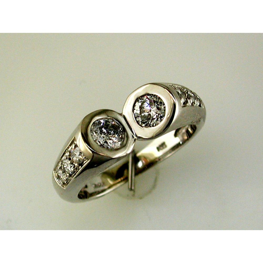 Royal 14K White Gold Diamond Wedding Ring with Round Brilliant Diamonds - 0.90 Carats Total Diamond Weight