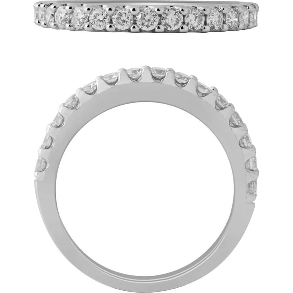 Royal 14K White Gold Eternity Band with U-Prong Set Round Diamonds - 0.50 Carat Total Diamond Weight