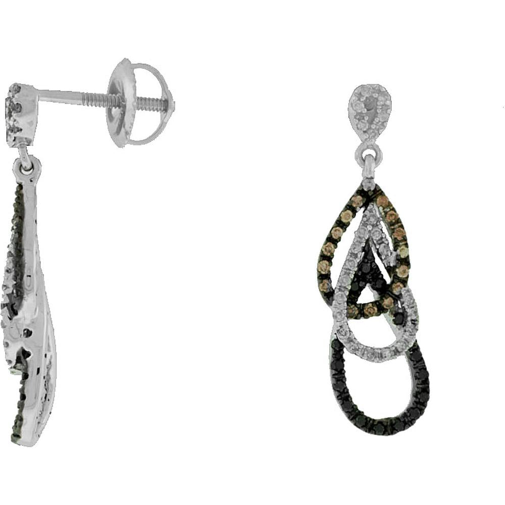 Royal 14K White Gold Fancy Diamond Earrings - Exquisite Brilliance