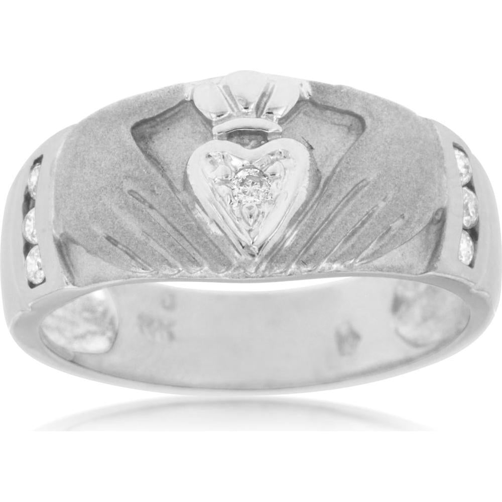Royal 14K White Gold His & Her Diamond Ring - Symbol of Eternal Love