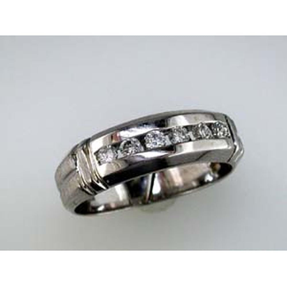 Royal 14K White Gold His & Hers Diamond Band - 0.27 Carat Total Diamond Weight