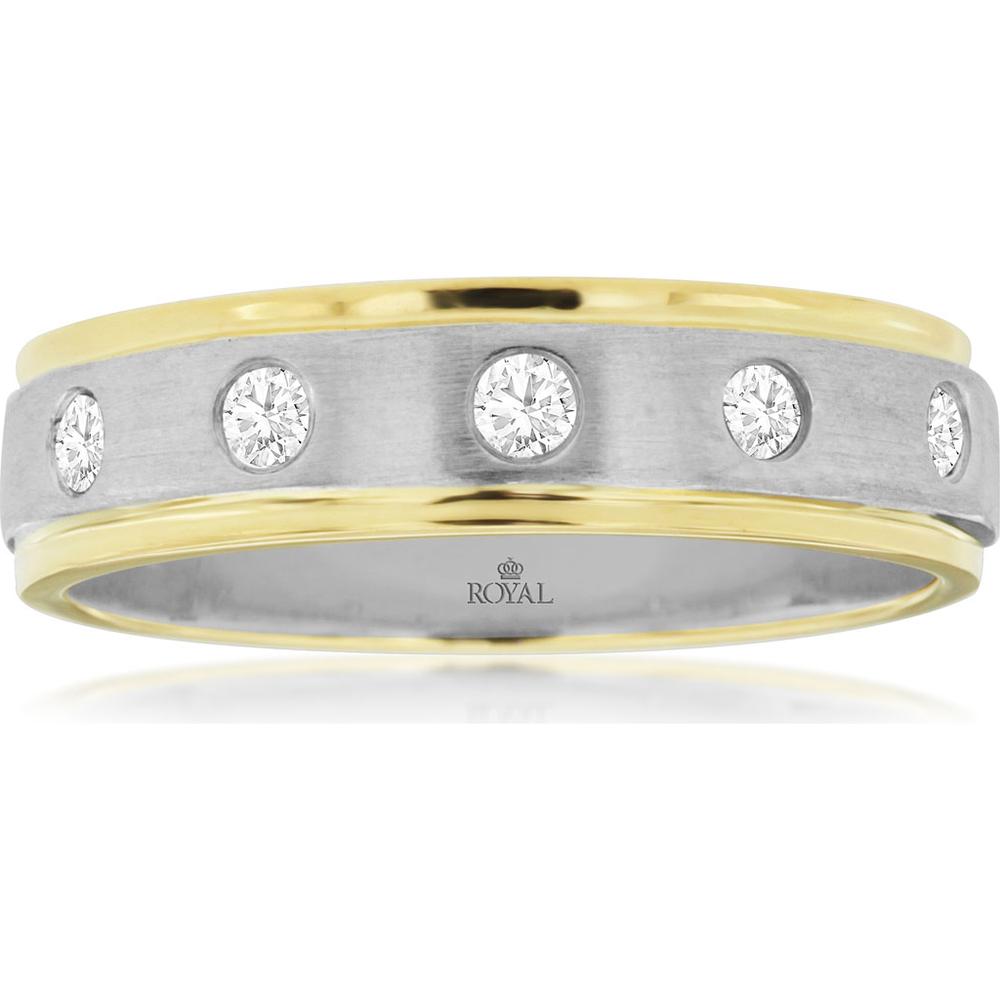 Royal 14K White Gold His & Hers Diamond Bands - Symbol of Eternal Love