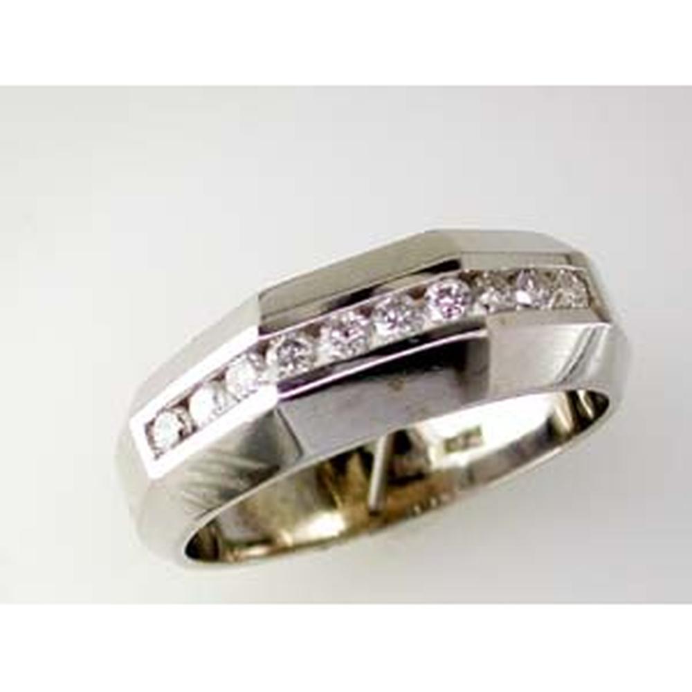 Royal 14K White Gold His& Hers Diamond Ring Set - 0.48 Carat Total Diamond Weight