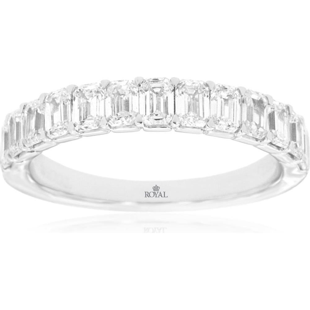 Royal 14K White Gold Lab Grown Diamond Band - 1.60 Carats Total Diamond Weight