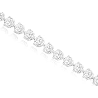 Royal 14K White Gold Lab Grown Diamond Tennis Bracelet - 15.2 Carats Total Diamond Weight