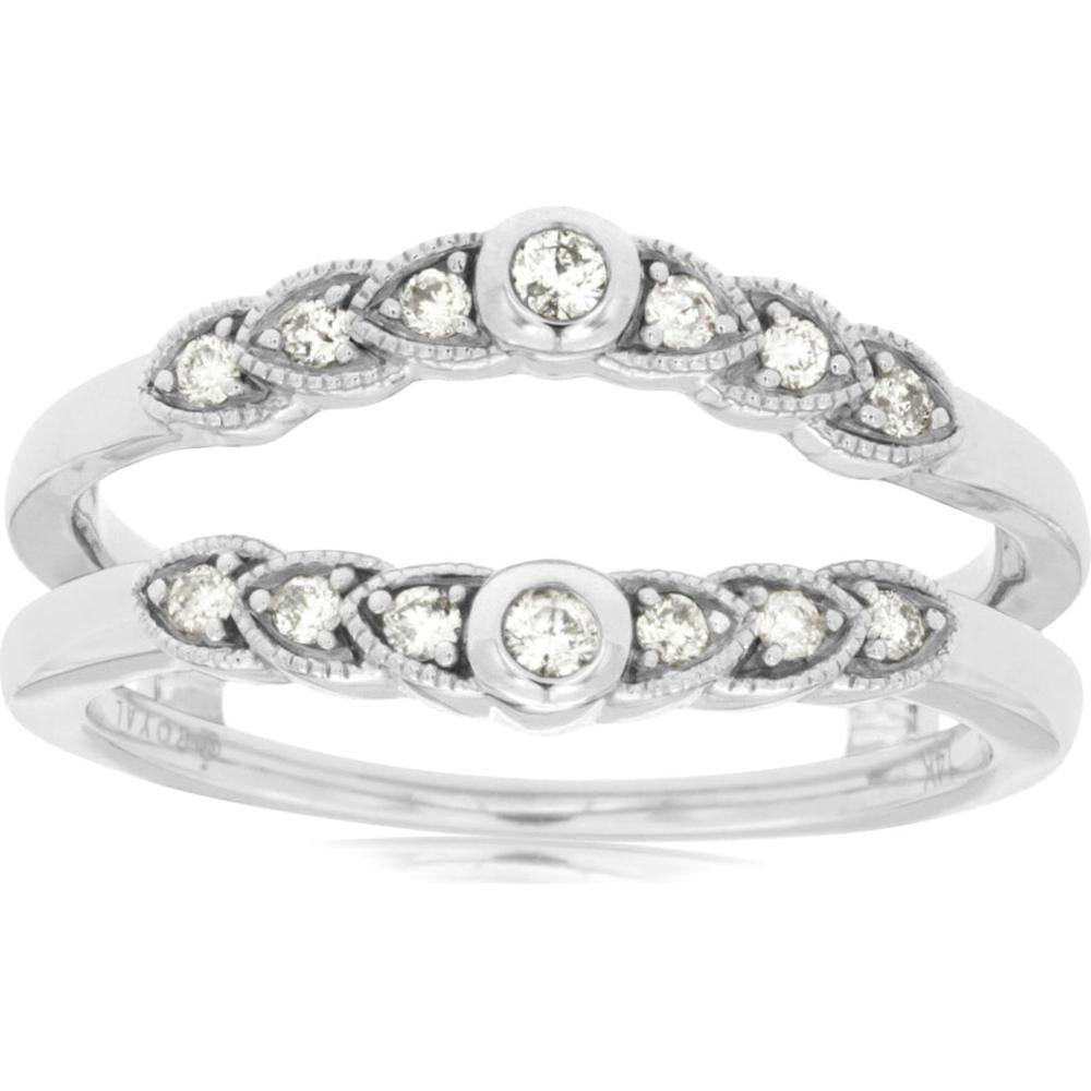 Royal 14K White Gold Ladies Diamond Insert Ring - 0.19 Carat
