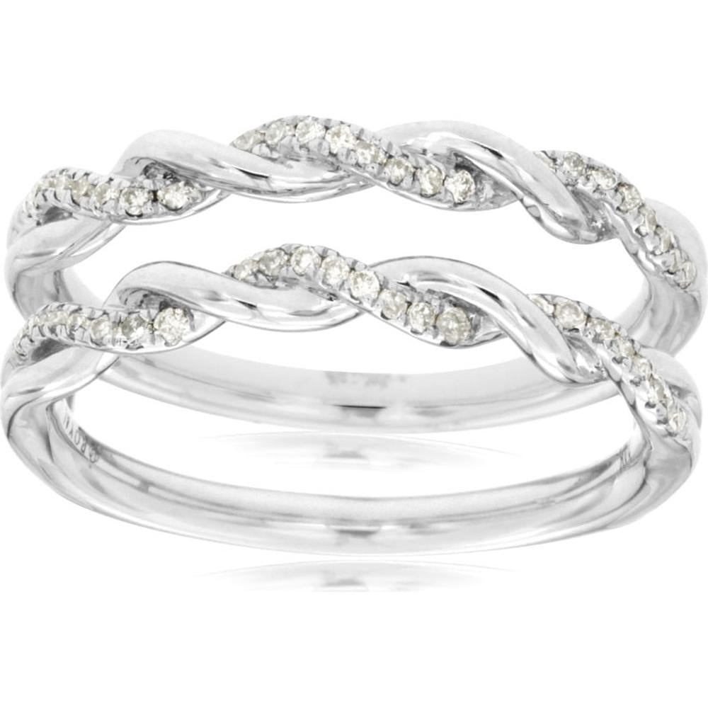 Royal 14K White Gold Ladies Diamond Insert Ring - 0.20 Carat Total Diamond Weight
