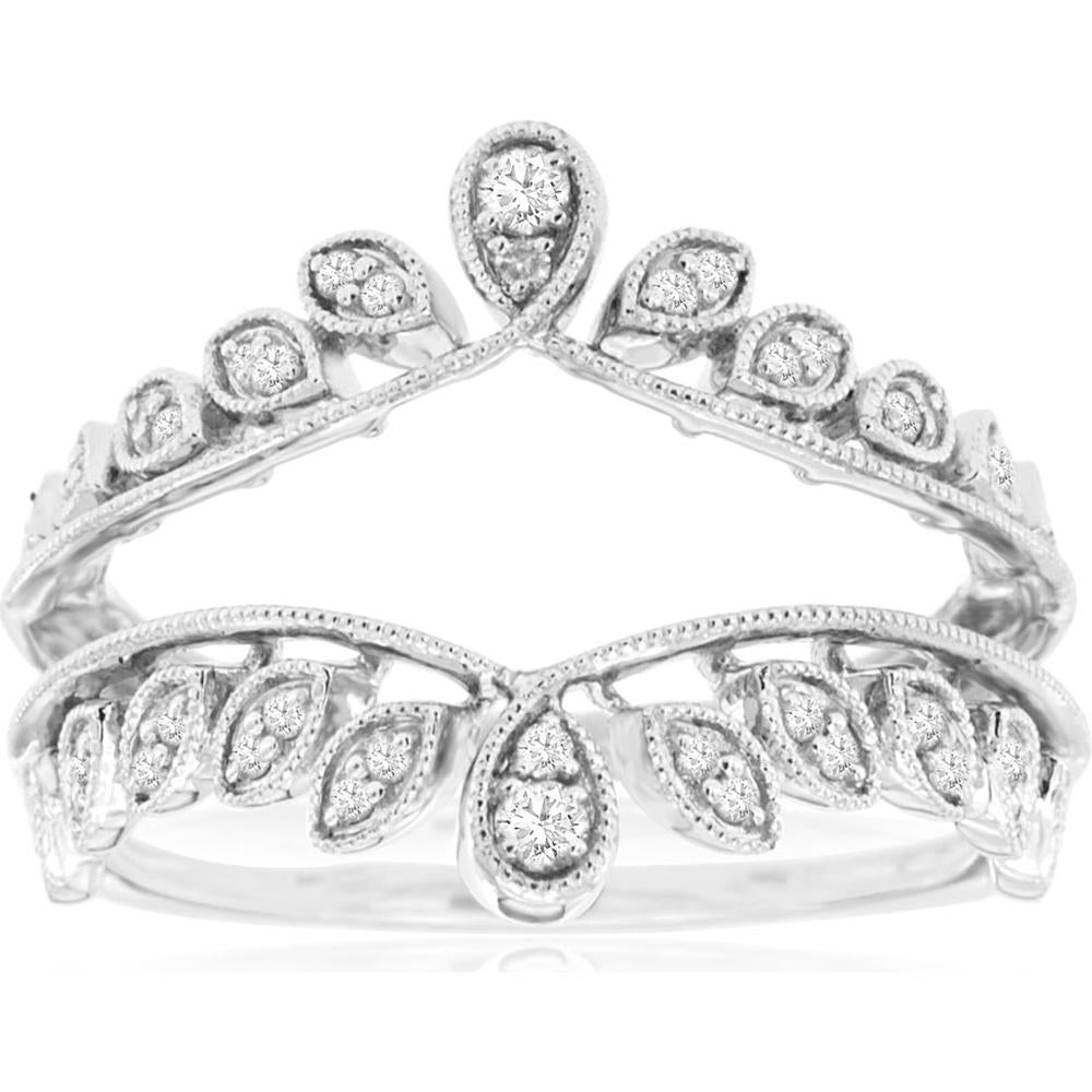 Royal 14K White Gold Ladies Diamond Insert Ring - 0.25 Carat Total Diamond Weight