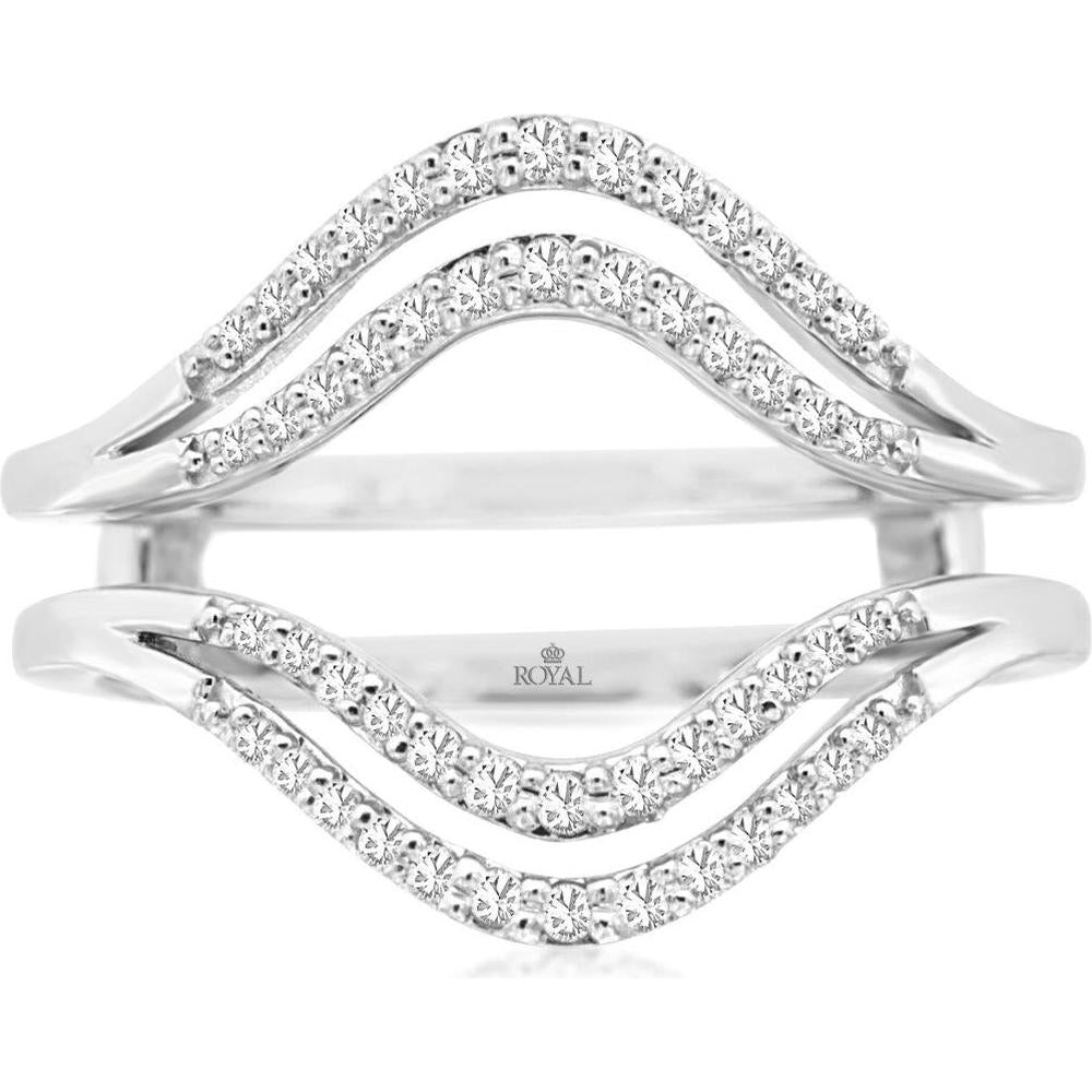 Royal 14K White Gold Ladies Diamond Insert Ring - 0.25 Carat Total Diamond Weight