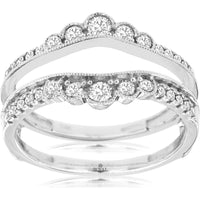 Royal 14K White Gold Ladies Diamond Insert Ring - 0.50 Carat Total Diamond Weight