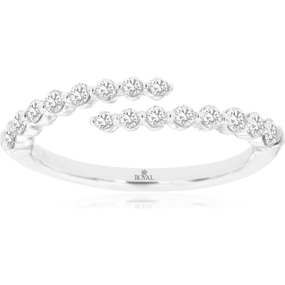 Royal 14K White Gold Ladies' Diamond Ring - 0.45 Carat Total Diamond Weight