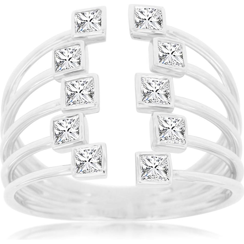 Royal 14K White Gold Ladies Diamond Ring - 0.75 Carat Total Weight