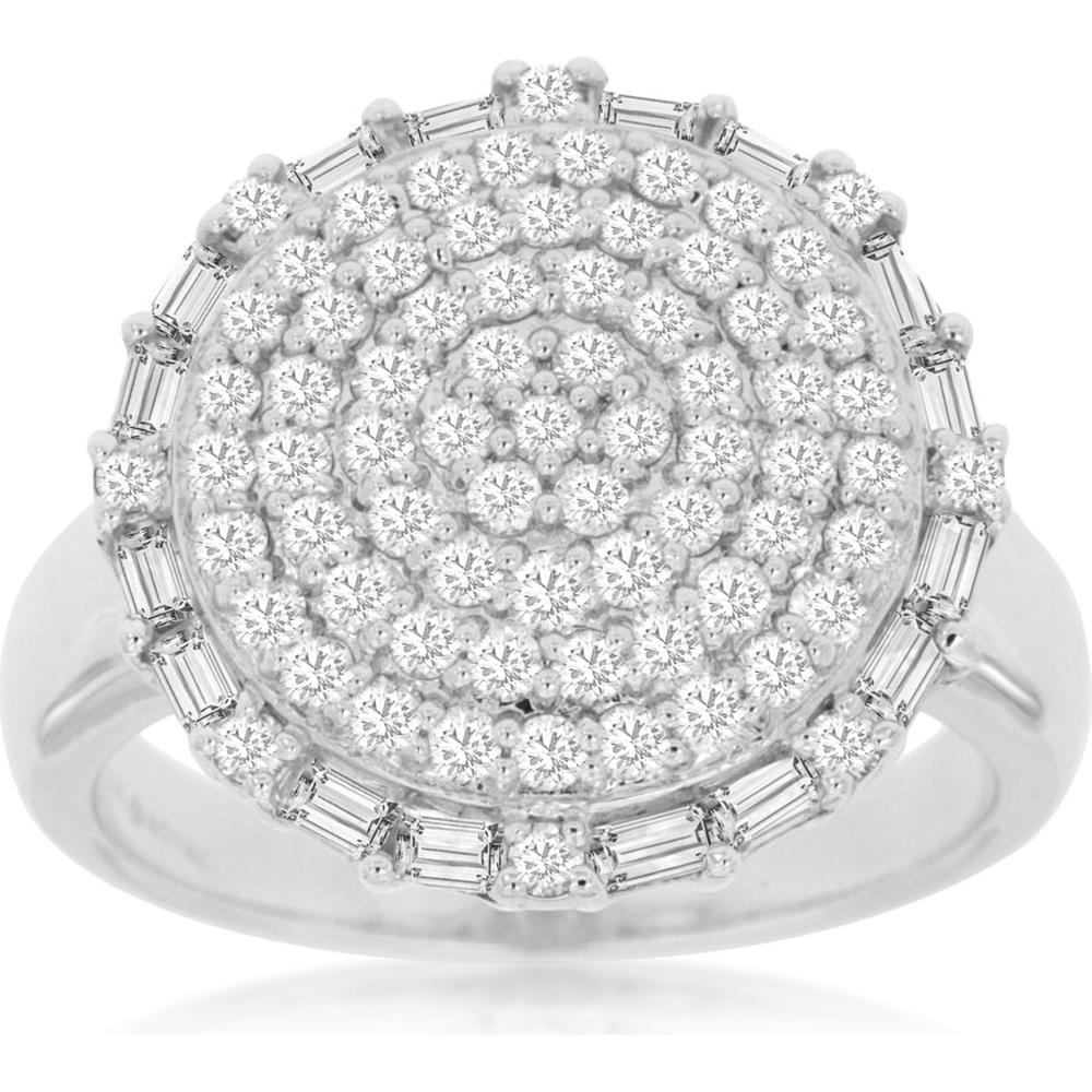 Royal 14K White Gold Ladies Diamond Ring - 1.23 Carat Total Diamond Weight