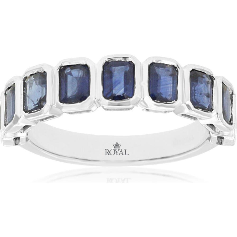 Royal 14K White Gold Ladies Sapphire Ring - 2.20 Carat Blue Gemstone