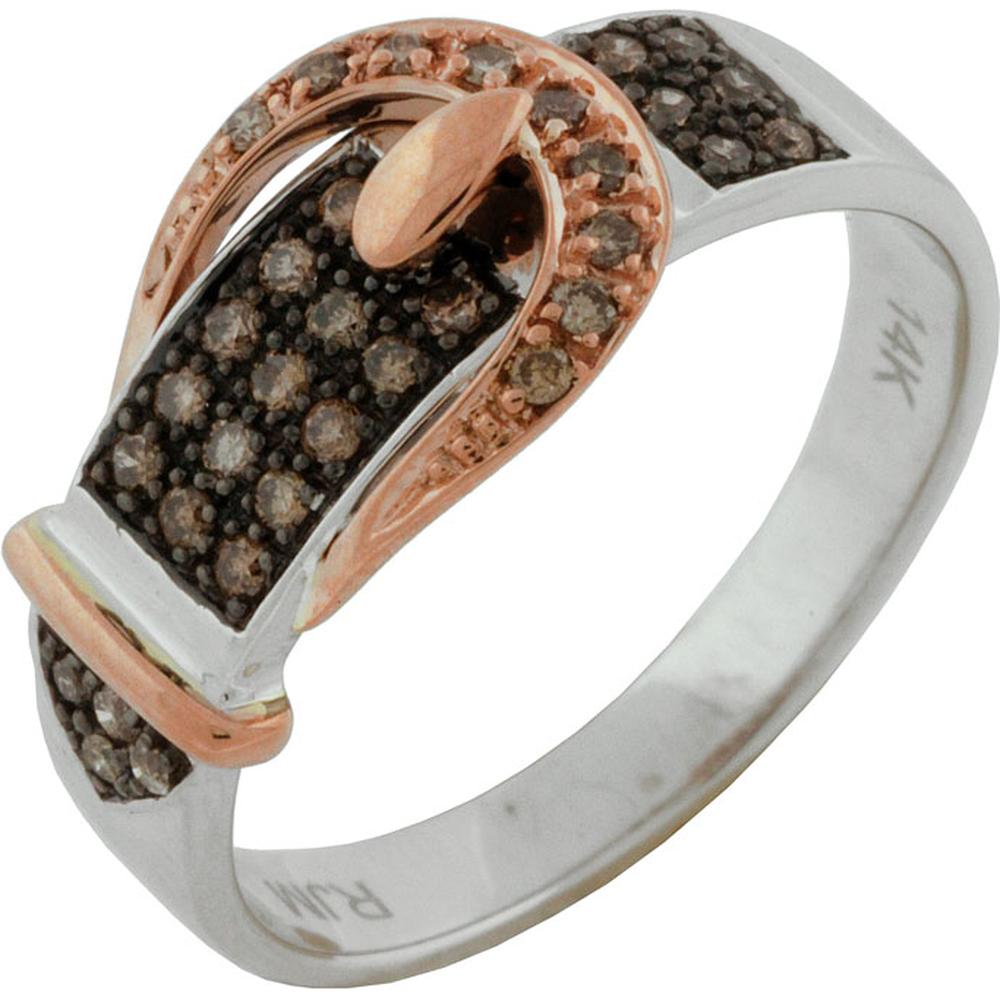 Royal 14K White Gold Mocha Diamond Ring - 0.25 Carat Total Diamond Weight