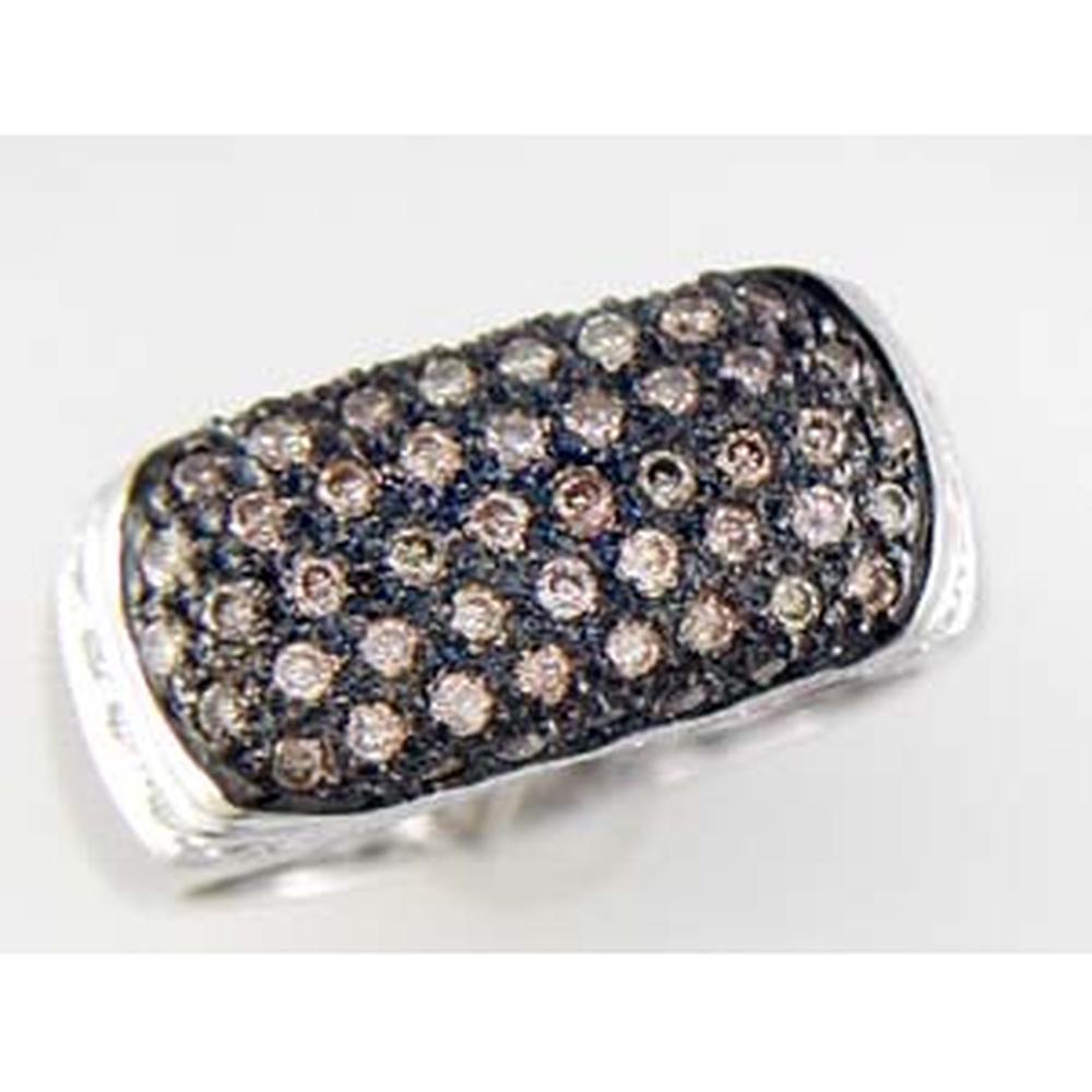 Royal 14K White Gold Mocha Diamond Ring - 0.88 Carat Total Diamond Weight