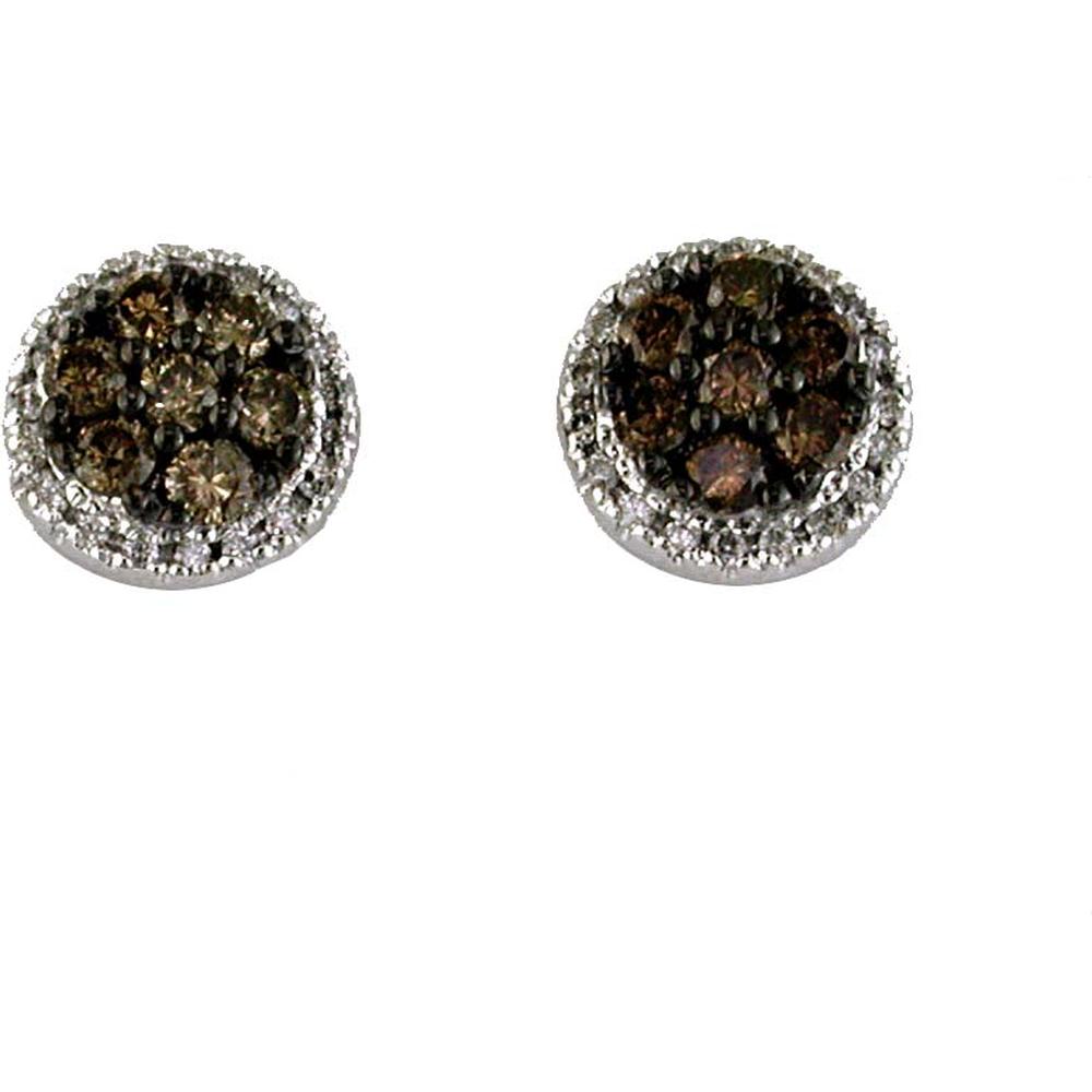 Royal 14K White Gold Mocha Diamond Statement Earrings - 0.62 Carat Total Diamond Weight