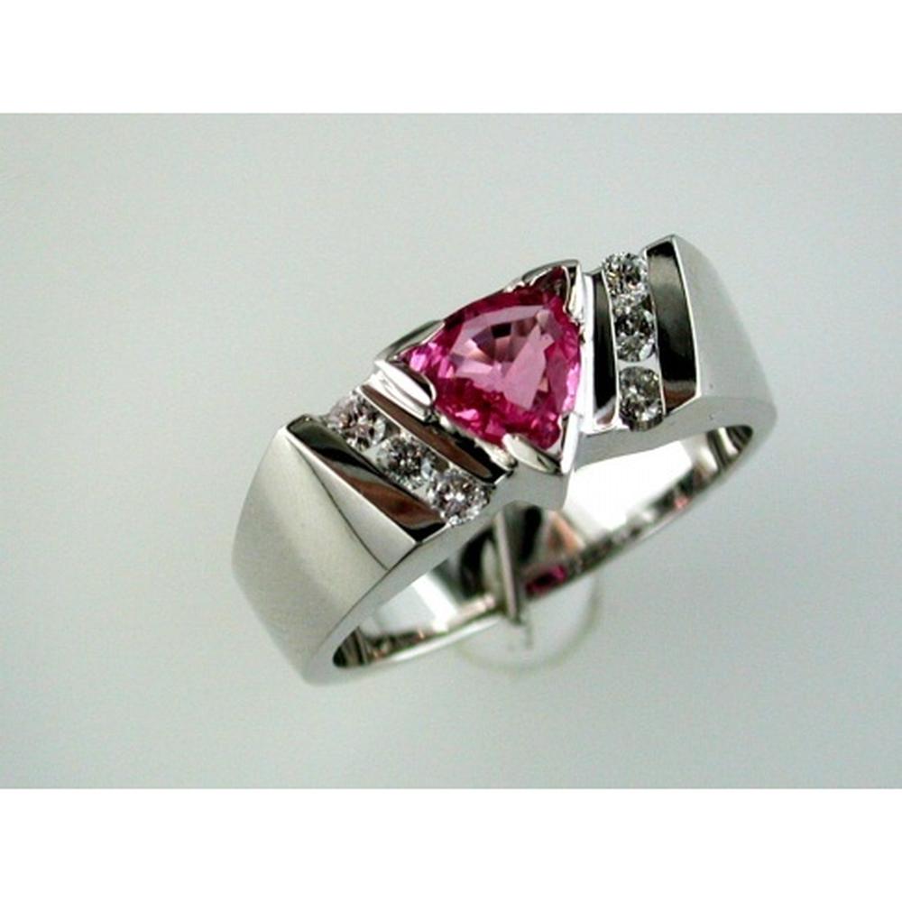 Royal 14K White Gold Pink Sapphire & Diamond Ring - Celestial Symphony