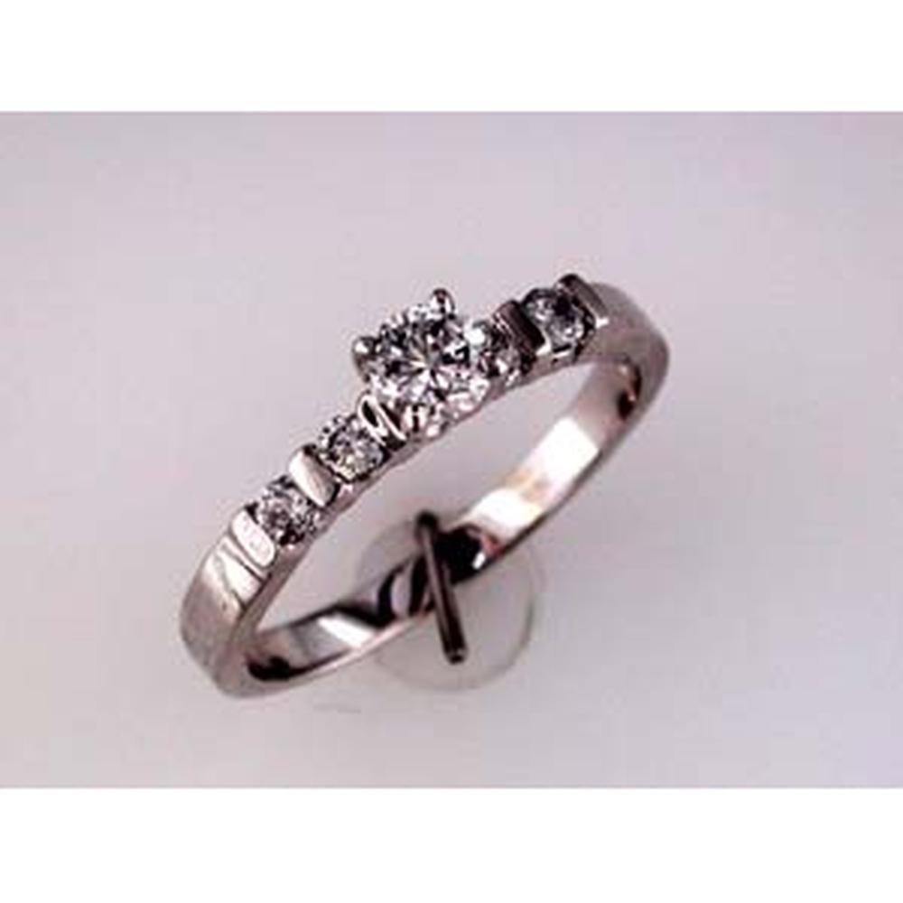 Royal 14K White Gold Round Diamond Halo Engagement Ring - 0.47 Carat Total Diamond Weight