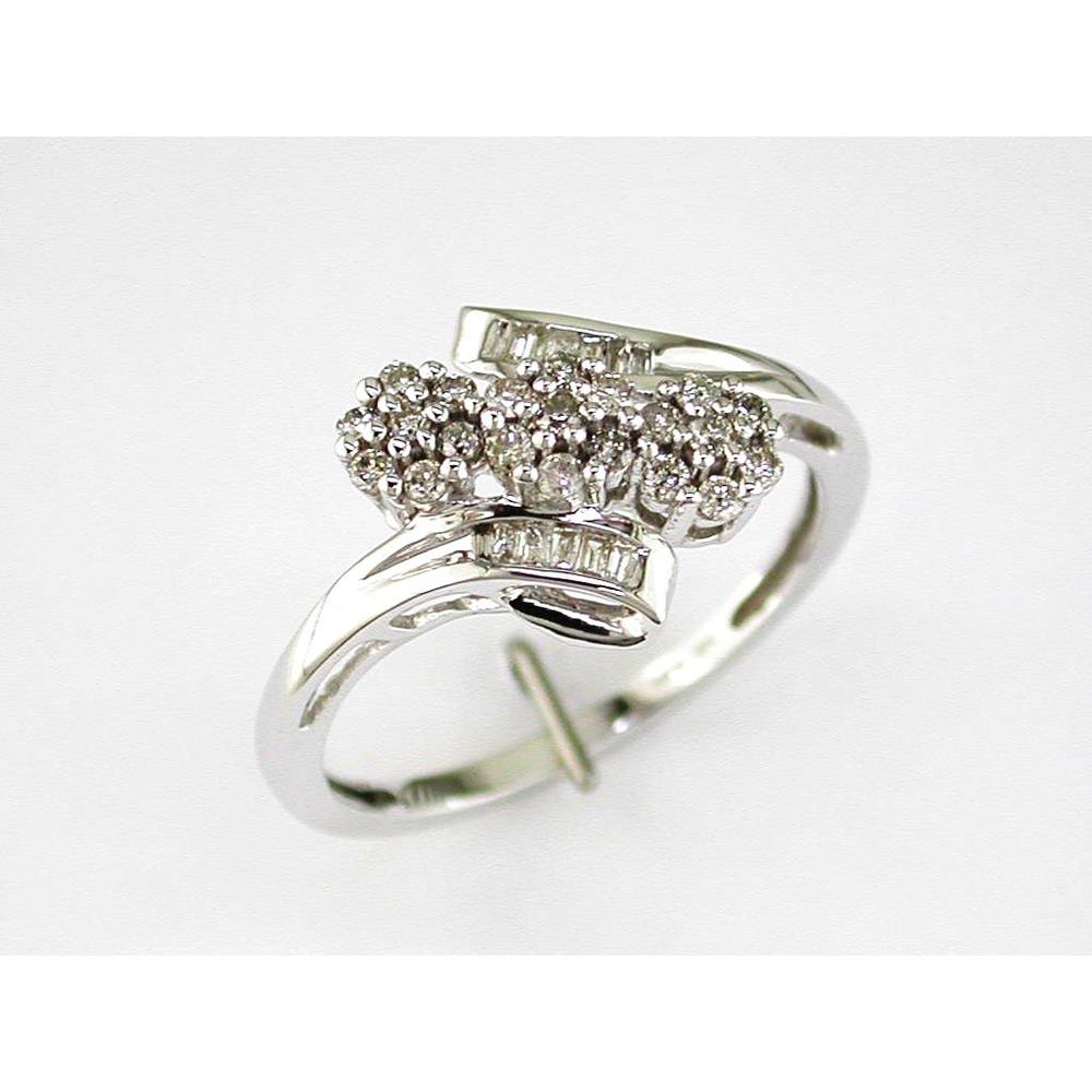 Royal 14K White Gold Round Diamond Ring - 0.33 Carat Total Diamond Weight