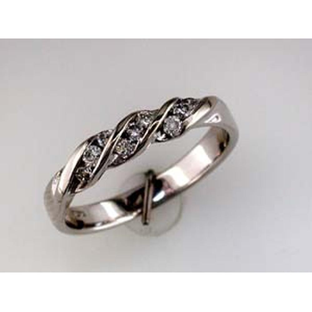 Royal 14K White Gold Round Diamond Wedding Ring - 0.25 Carat Total Diamond Weight