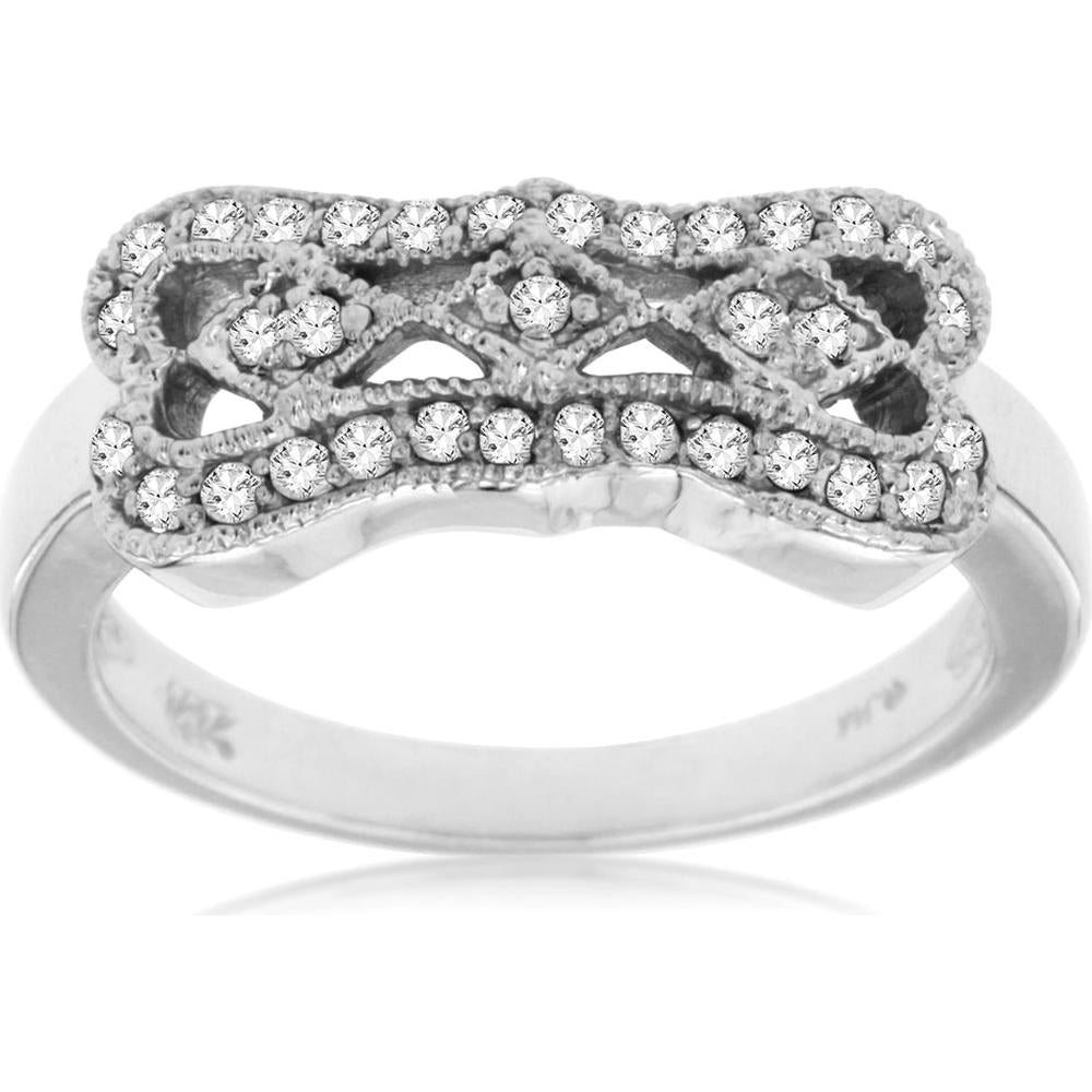 Royal 14K White Gold Round Diamond Wedding Ring - 0.27 Carat Total Diamond Weight