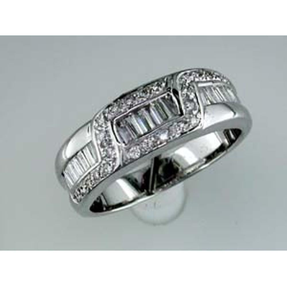 Royal 14K White Gold Round Diamond Wedding Ring - 0.47 Carat Total Diamond Weight