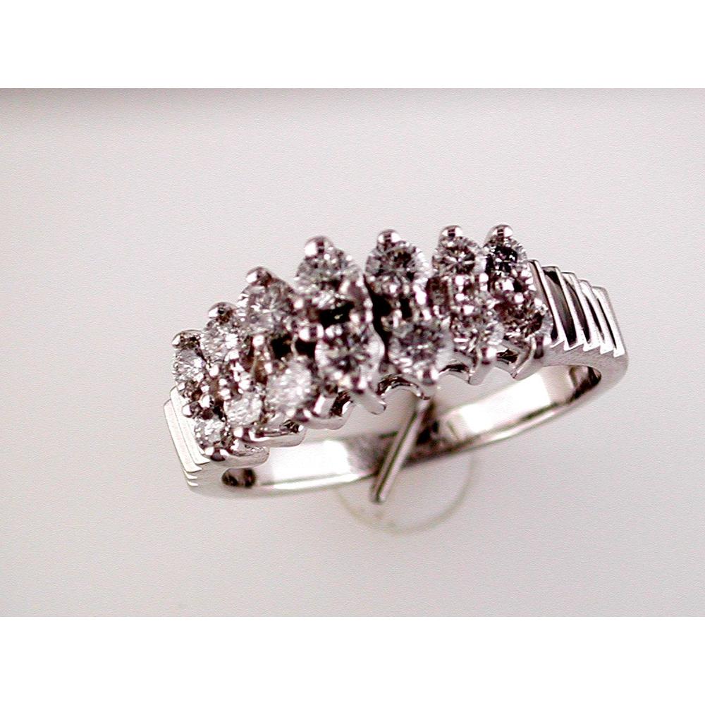 Royal 14K White Gold Round Diamond Wedding Ring - 0.80 Carat Total Diamond Weight