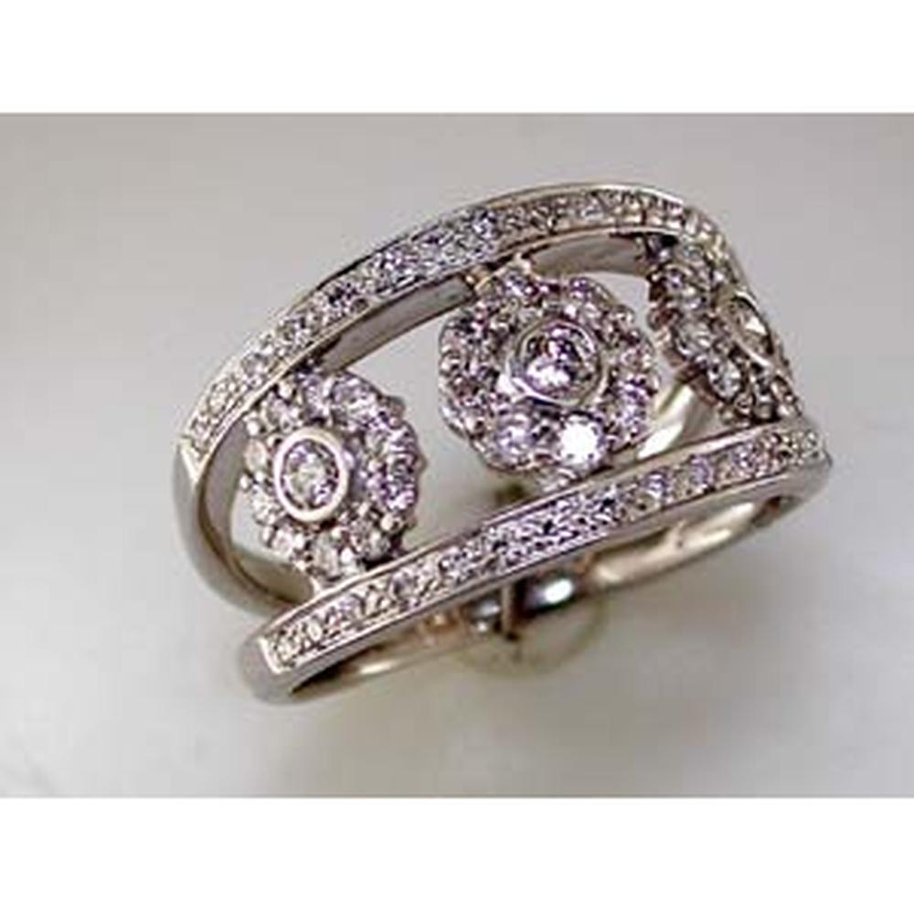 Royal 14K White Gold Round Diamond Wedding Ring - 0.88 Carat Total Diamond Weight