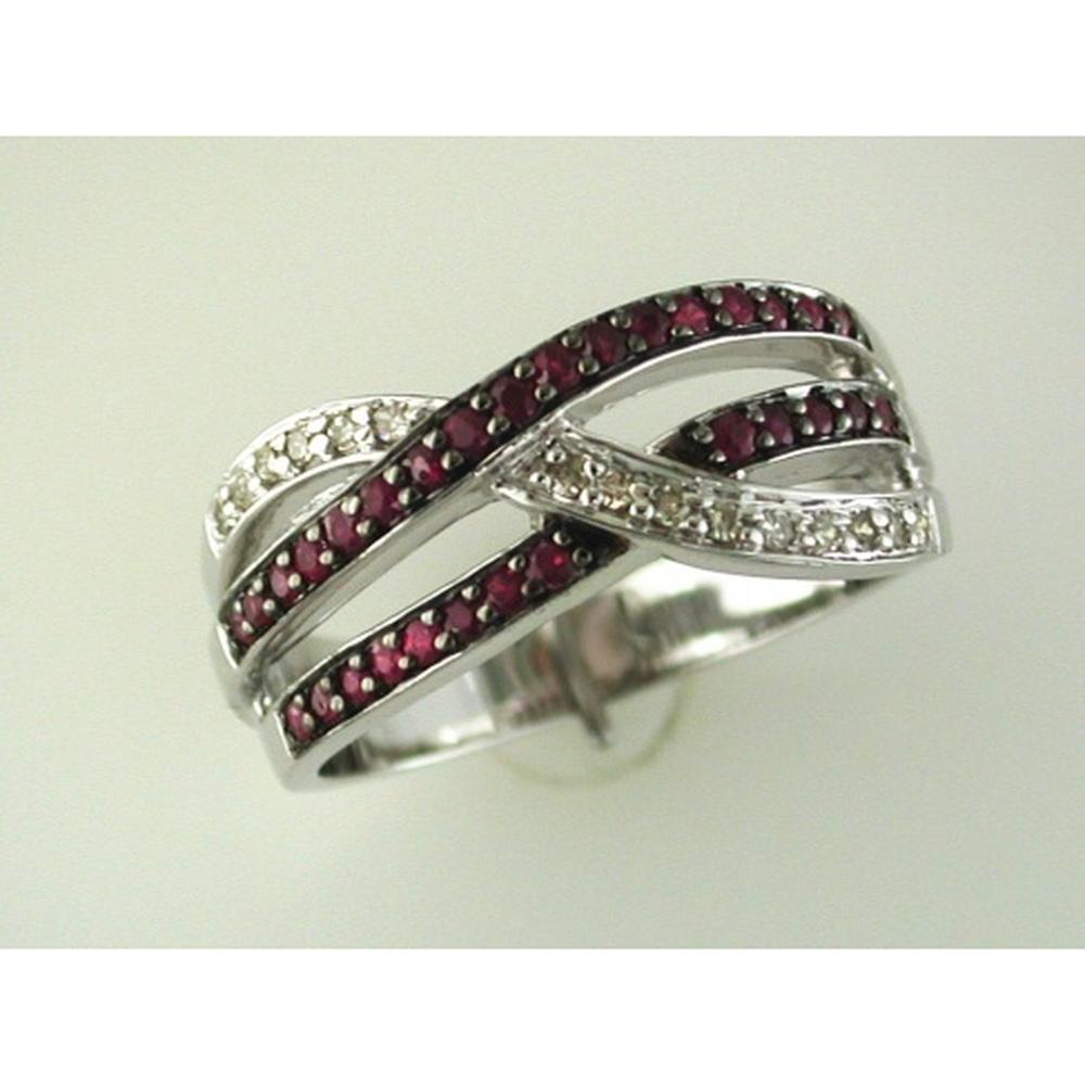 Royal 14K White Gold Ruby & Diamond Ring - Elegant Love Statement
