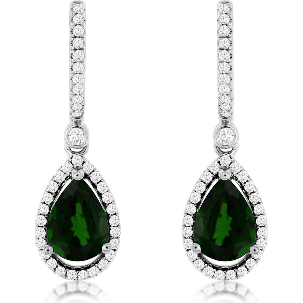 Royal 14K White Gold Russalite & Diamond Earrings