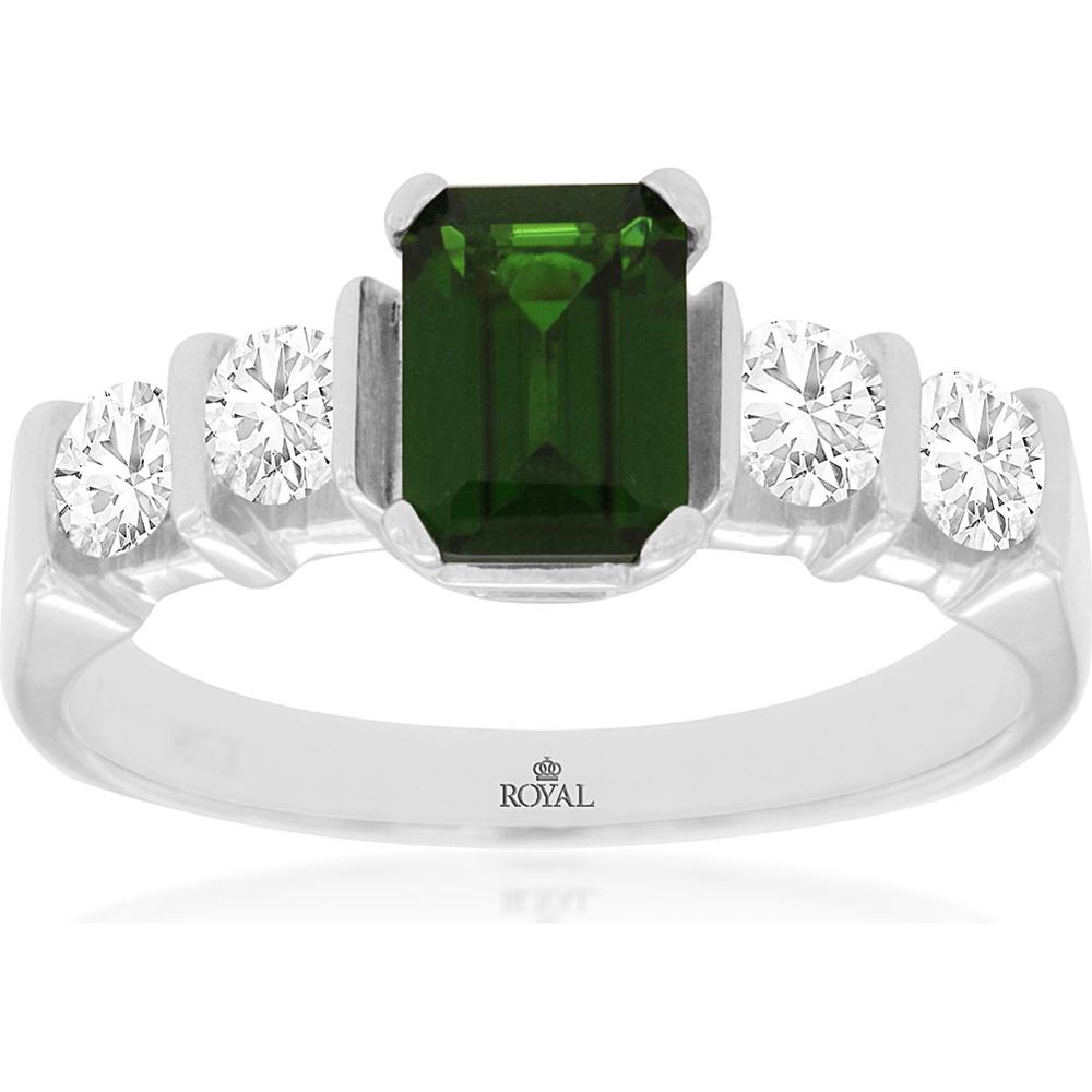 Royal 14K White Gold Russalite & Diamond Ring - 1.60 Carats Total Carat Weight