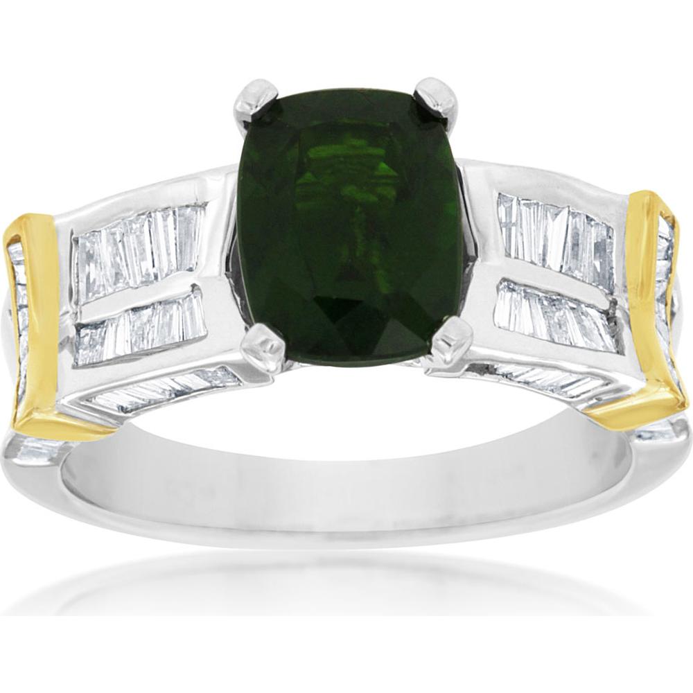 Royal 14K White Gold Russalite & Diamond Ring - 3.20 Carat Total Gem Weight