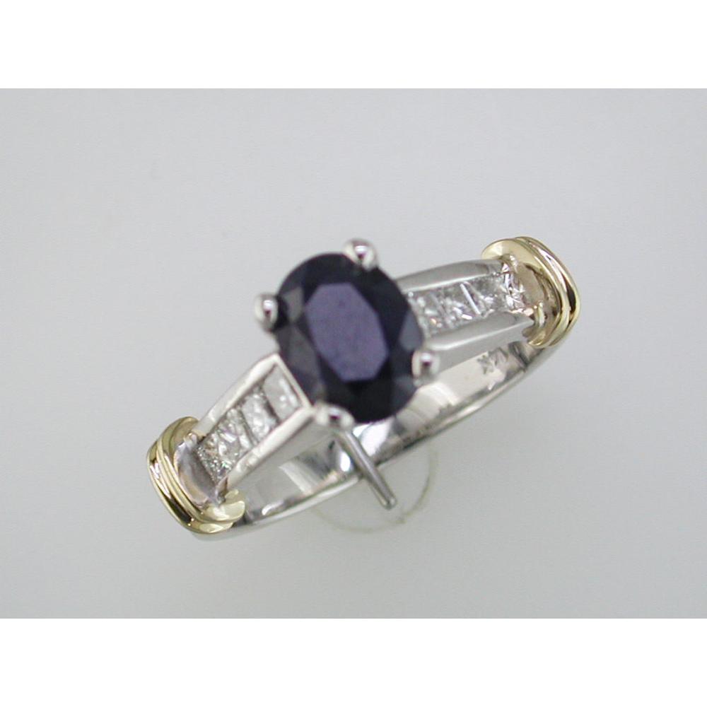 Royal 14K White Gold Sapphire & Diamond Ring - Exquisite Elegance