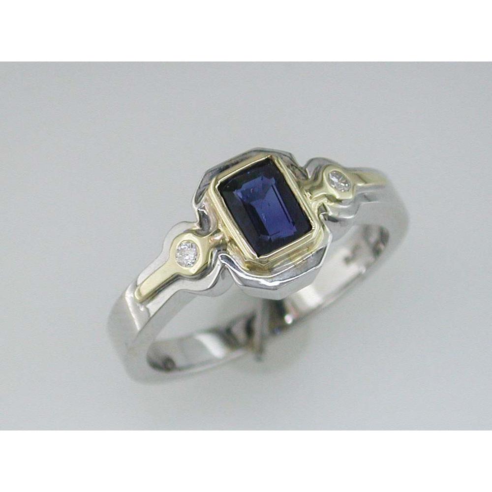 Royal 14K White Gold Sapphire & Diamond Ring - Exquisite Elegance