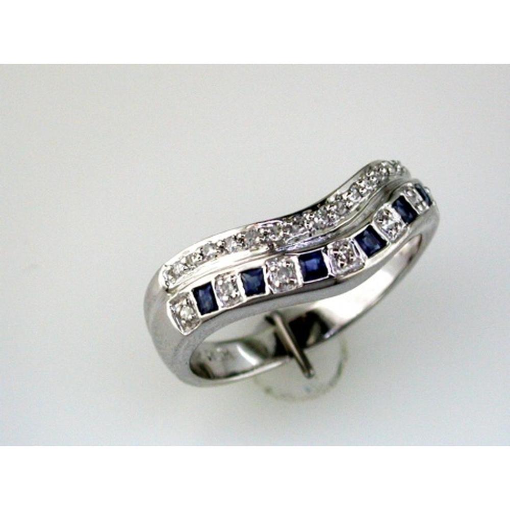Royal 14K White Gold Sapphire & Diamond Ring - Exquisite Elegance
