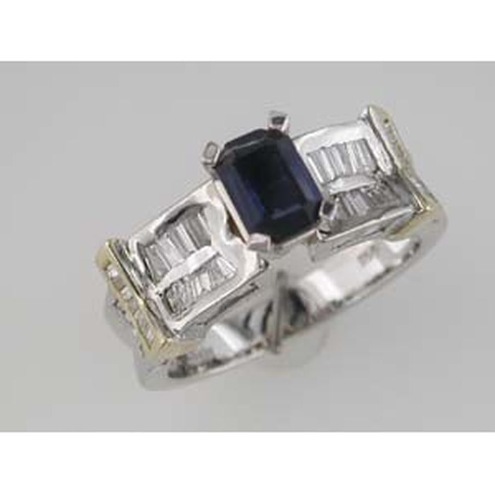 Royal 14K White Gold Sapphire & Diamond Ring - Exquisite Elegance