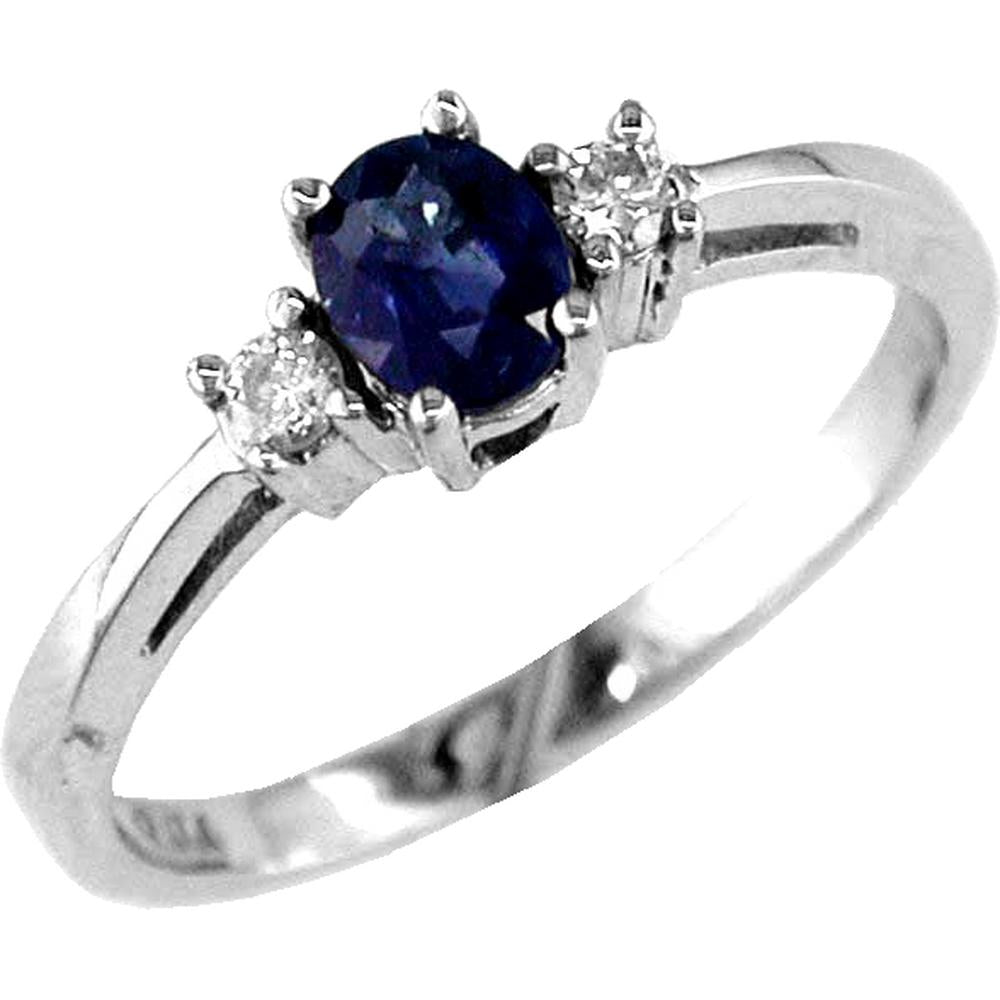 Royal 14K White Gold Sapphire & Diamond Ring - Timeless Elegance