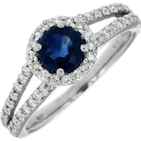 Royal 14K White Gold Sapphire & Diamond Ring - Timeless Elegance