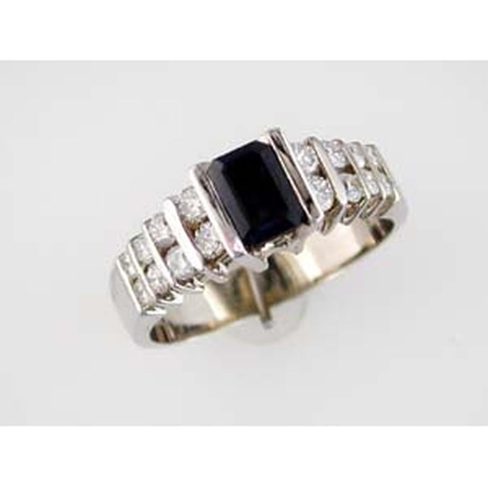 Royal 14K White Gold Sapphire & Diamond Ring - Timeless Elegance