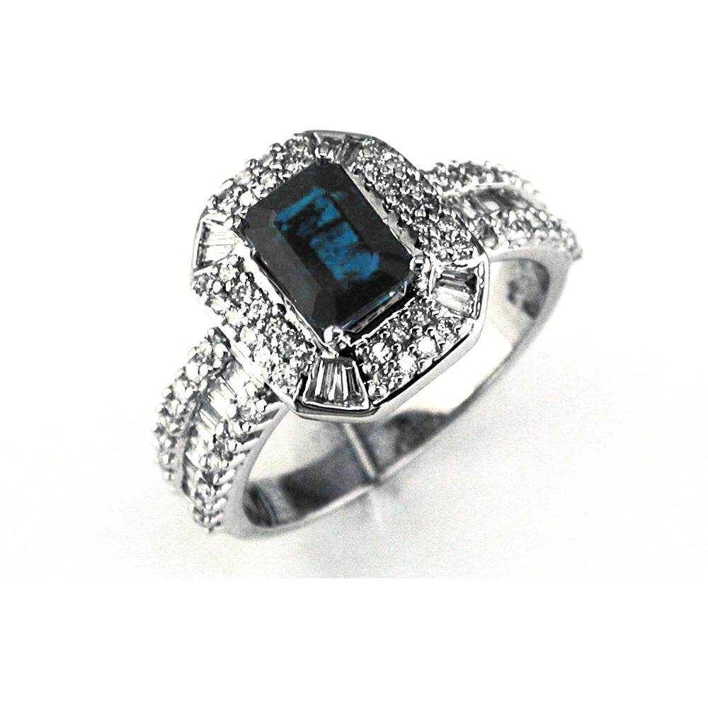 Royal 14K White Gold Sapphire & Diamond Ring - Timeless Elegance