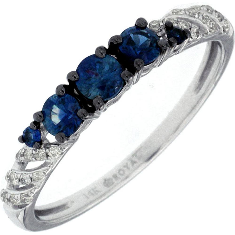 Royal 14K White Gold Sapphire & Diamond Ring - Timeless Elegance