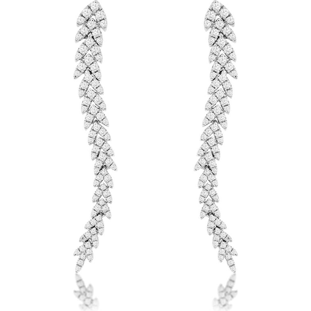 Royal 14K White Gold Sparkling Diamond Stud Earrings - 0.72 Carat Total Weight