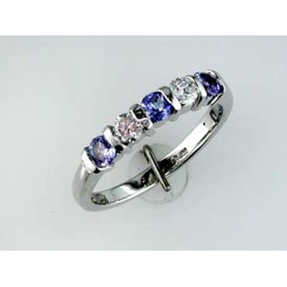 Royal 14K White Gold Tanzanite & Diamond Band - Enchanting Beauty