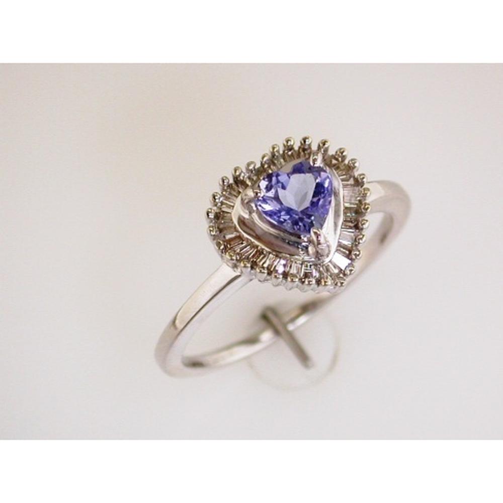 Royal 14K White Gold Tanzanite & Diamond Heart Ring - Enchanted Love's Embrace